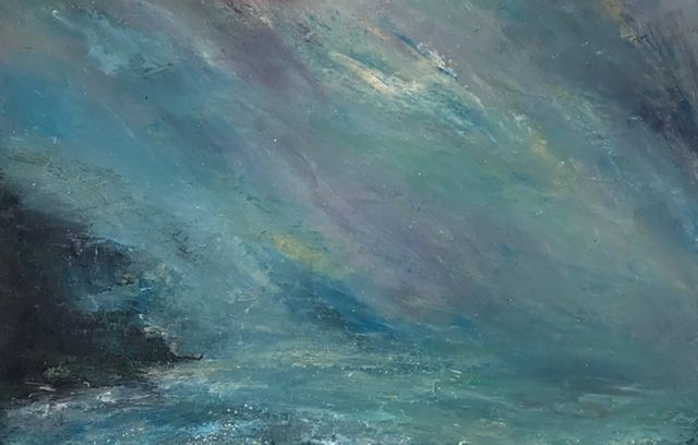 Gentle Swell . Cornish   oil painting 