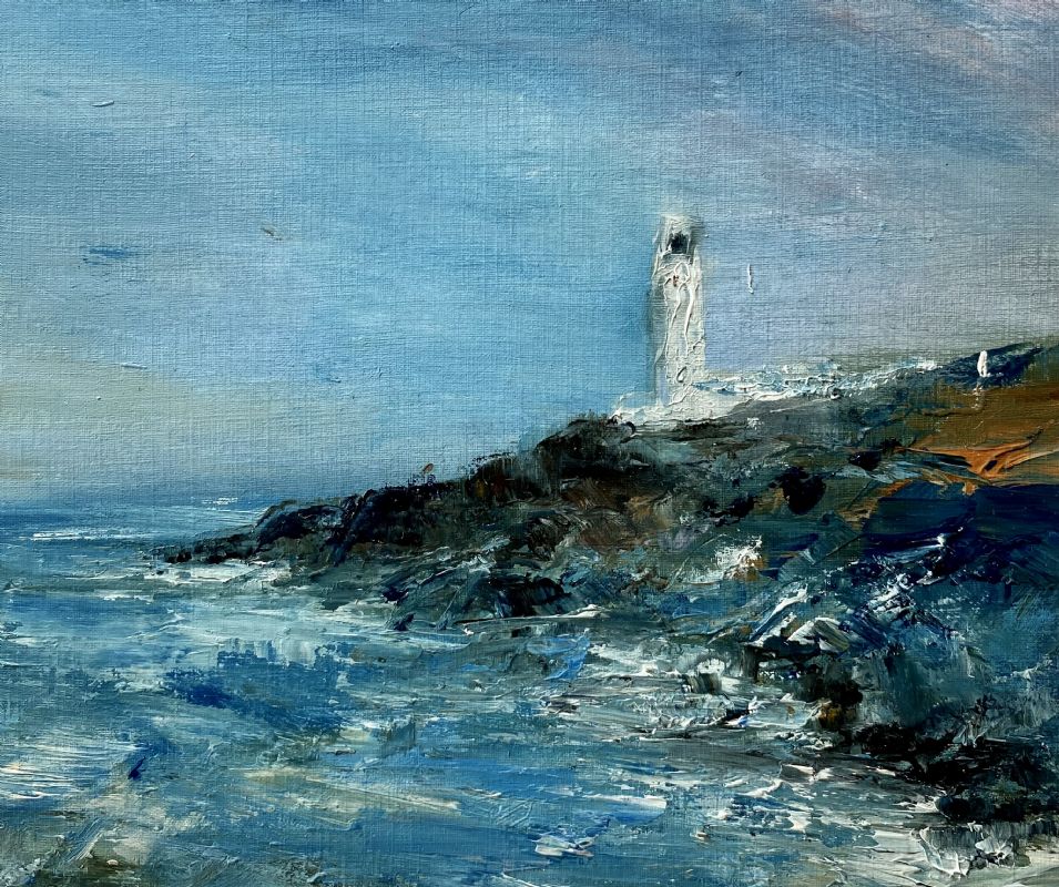 Original oil  painting - Tata Du Light House  