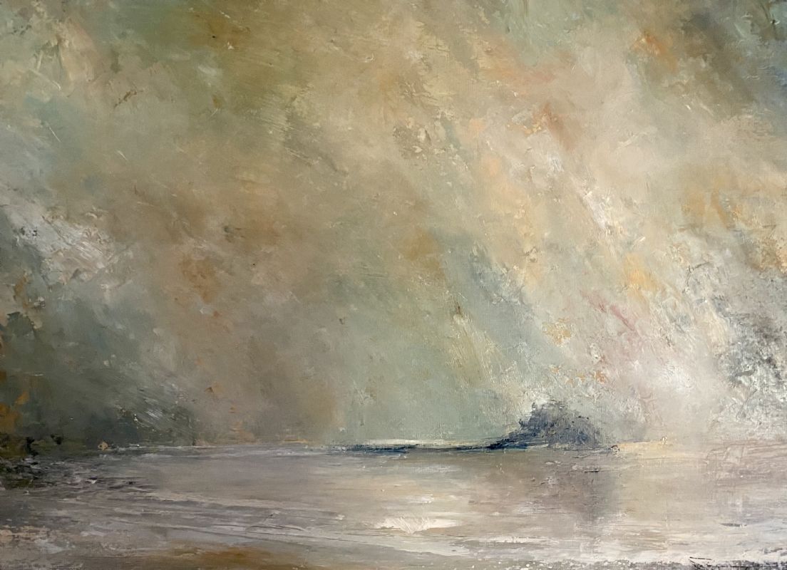 Atmospheric oil painting - St Michaels Mount
